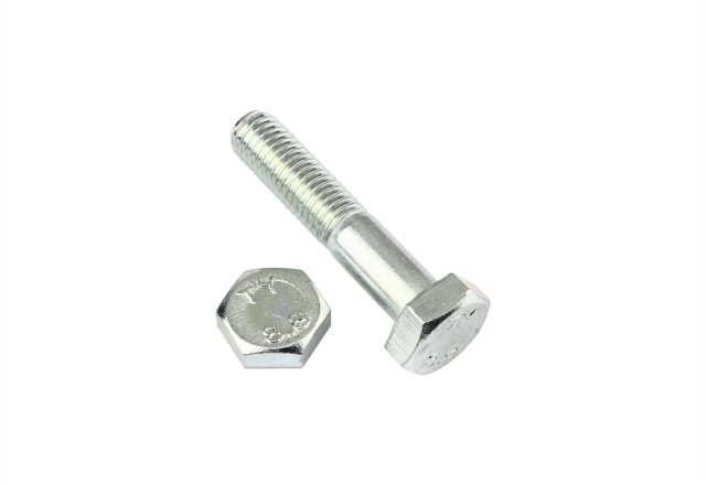 Hexagon Screw with shaft - DIN 931 8.8 M5 x 80 plated