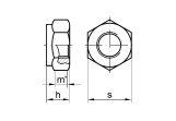 Sicherungsmutter DIN 980 M10  - Stahl verzinkt - Festigkeit 10