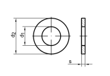Scheibe ohne Fase A DIN 125 3,2x7x0,5 - Stahl verzinkt