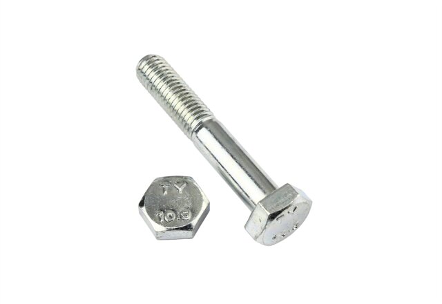 Hexagon Screw with shaft - DIN 931 10.9 M12 x 80 plated