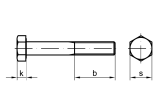 Sechskantschraube & Mutter DIN 601 M16 x 150 -Stahl-