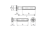 Countersunk screw DIN 963 - M6 x 20 - Polyamid