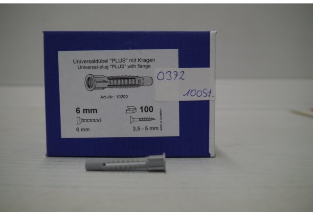 Hüfner Universaldübel "PLUS" mit Kragen 6 mm -  100 Stück