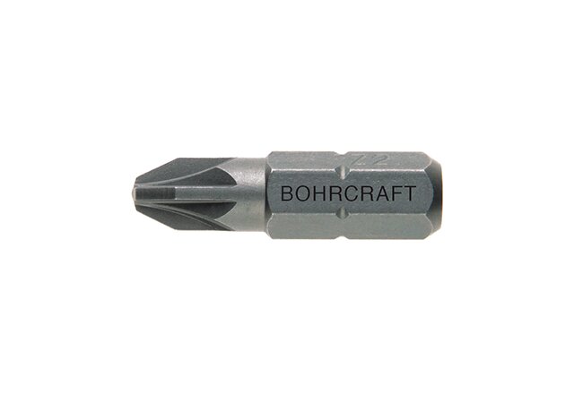 Screwdriver-Bit for Pozidriv screws, 1/4" drive, length 25 mm