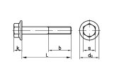 Sechskantschraube mit Flansch DIN 6921 10.9 M10 - Stahl verzinkt