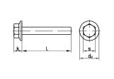 Sechskantschraube mit Flansch DIN 6921 10.9 M10 x 30 - Stahl verzinkt