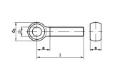 Augenschrauben DIN 444 - Stahl 4.6 - Form LB - M8 - galv....