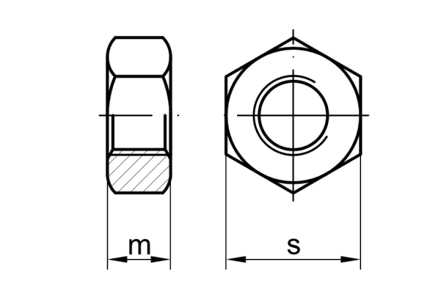 Sechskantmuttern M2 bis M6 M8 M10 M12 bis M30 DIN 934 Stahl Verzinkt 