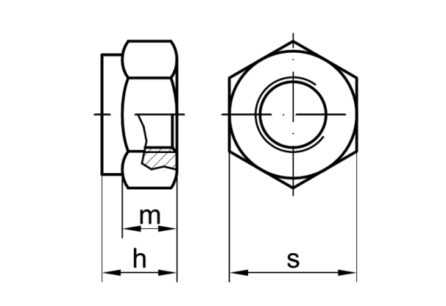 SECOTEC Sicherungsmutter mit Polyamideinlage M12 25 Stück verzinkt DIN 985