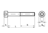 Zylinderschraube DIN 912 Feingewinde M8 x 1 - Stahl 12.9 blank