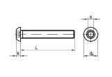 Round-head screw ISO 7380-1 M3 - Steel 10.9