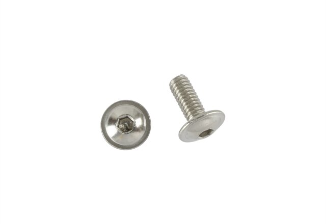 Round-head screw with flange ISO 7380-2 M3 - Stainless steel V2A
