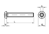 Linsenkopfschraube ISO 7380-1 M3 x 30 - Stahl 10.9 verzinkt