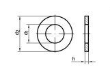 Scheibe ohne Fase A DIN 125 5,3x10x1 - Edelstahl
